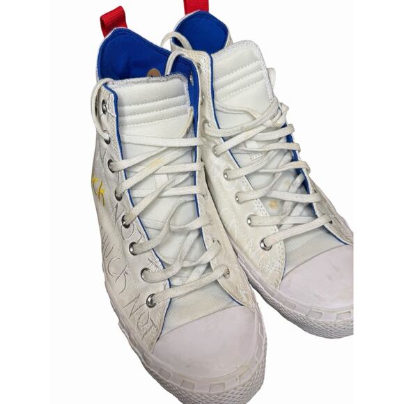 Converse Not A Chuck High Top Shoes White/Blue/Red Size 12 – Preowned - Picture 5 of 14